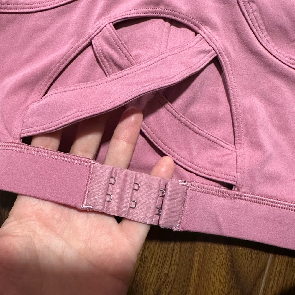 Gymshark Pink Zip Front Sports Bra - Size L - Picture 5 of 8